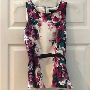 White House Black Market Floral short sleeve top